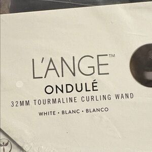 LANGE ONDULE 32 MM Tourmaline Curling Wand White and Black NEW